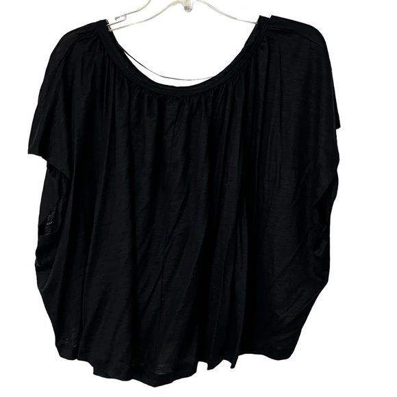 Anthropologie Deletta Pleated Boxy Top Shirt Black Small Swing Style boxy - Picture 14 of 14